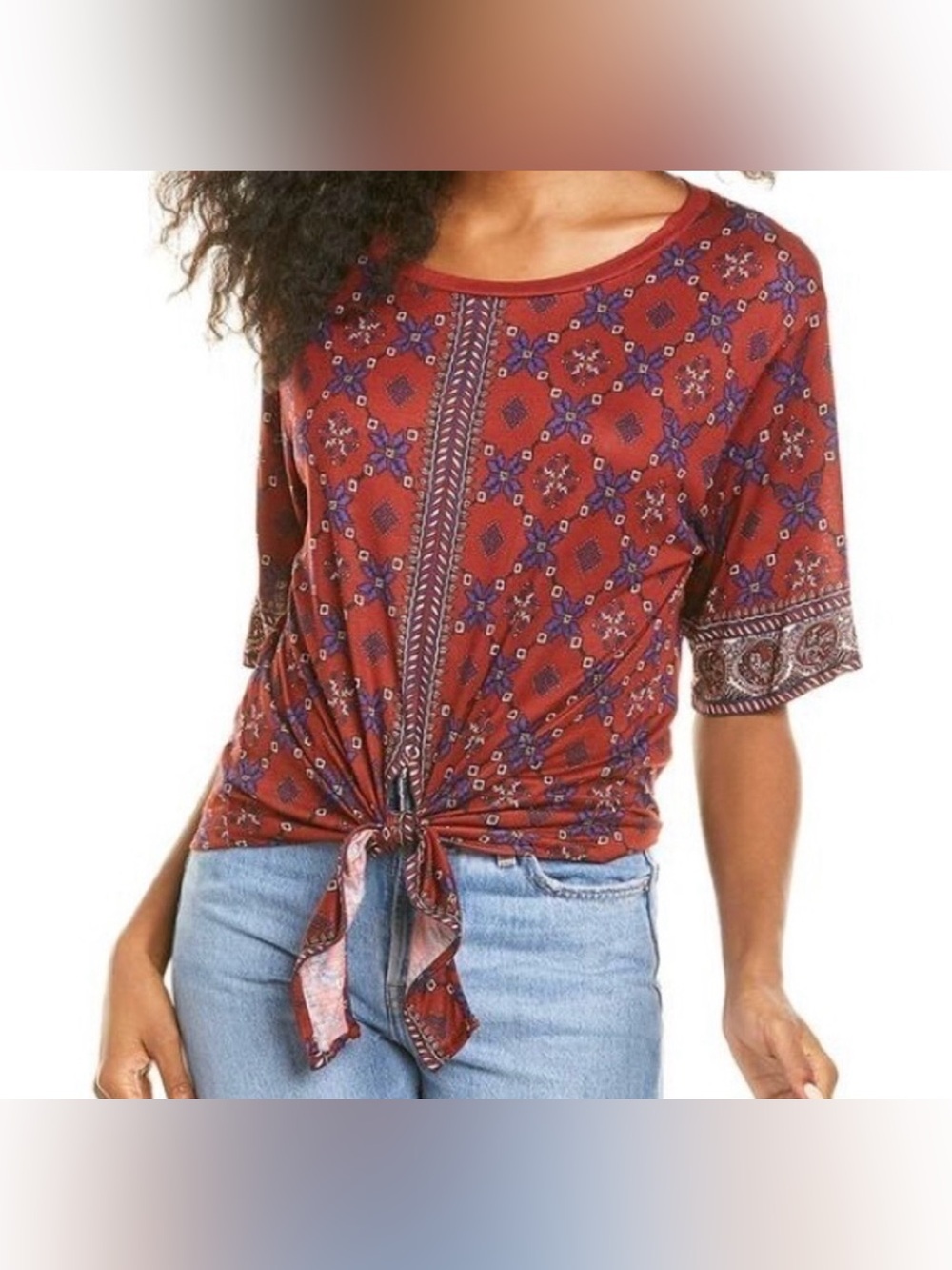 Sandro Paris Lamaar tie front top size 1 = small